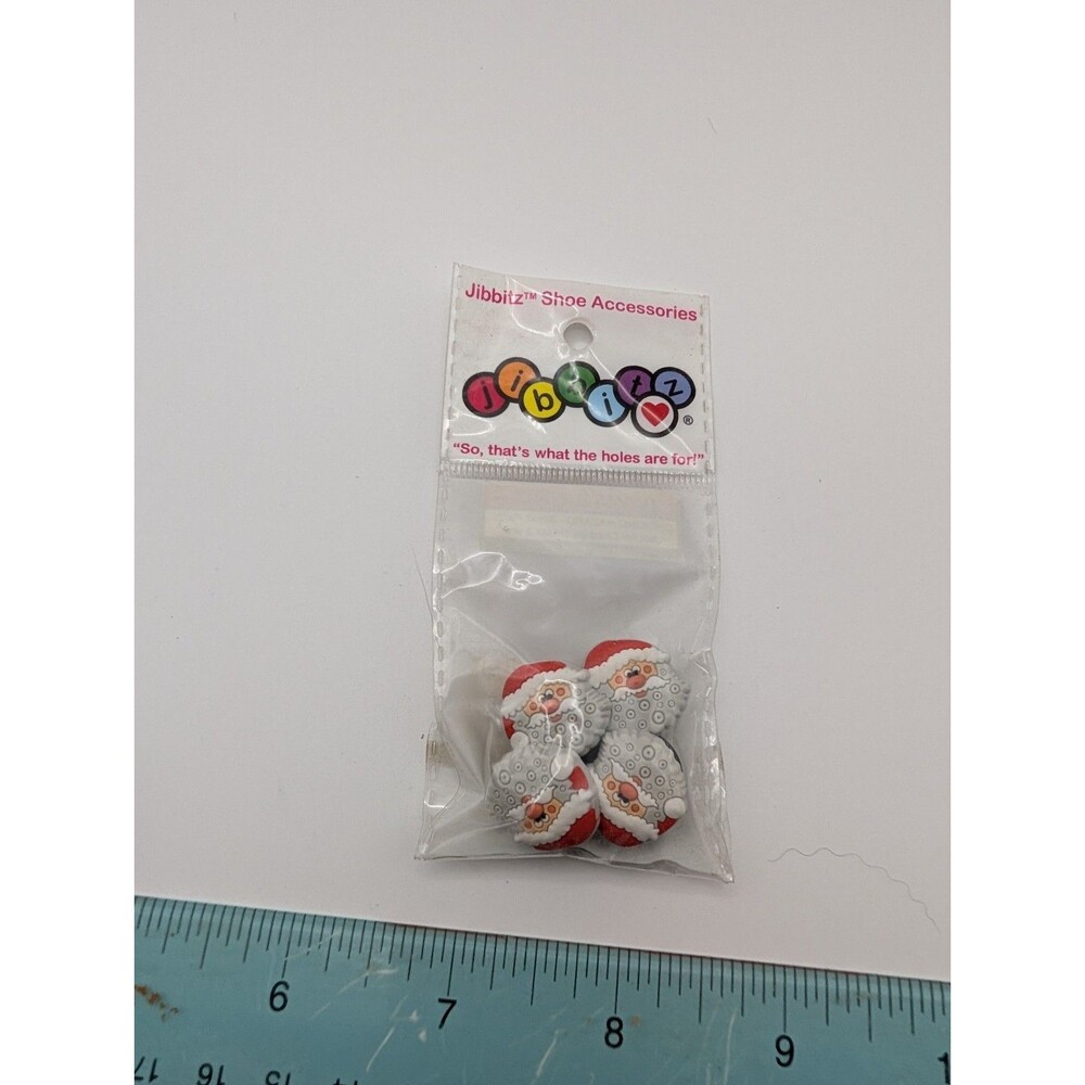 Jibbitz Vintage ‘06-‘07 Crocs CHRISTMAS Santa Claus Shoe Charm Package of 4